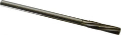 Made in USA - 27/64" High Speed Steel 6 Flute Chucking Reamer - Spiral Flute, 0.373" Straight Shank, 1-3/4" Flute Length, 7" OAL - Apex Tool & Supply