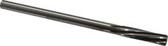 Made in USA - 31/64" High Speed Steel 6 Flute Chucking Reamer - Spiral Flute, 0.4355" Straight Shank, 2" Flute Length, 8" OAL - Apex Tool & Supply