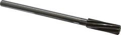 Made in USA - 19/32" High Speed Steel 8 Flute Chucking Reamer - Spiral Flute, 0.4355" Straight Shank, 2" Flute Length, 8" OAL - Apex Tool & Supply