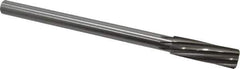 Made in USA - 11/16" High Speed Steel 8 Flute Chucking Reamer - Spiral Flute, 0.5615" Straight Shank, 2-1/4" Flute Length, 9" OAL - Apex Tool & Supply