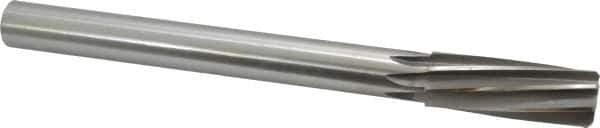 Made in USA - 1" High Speed Steel 8 Flute Chucking Reamer - Spiral Flute, 7/8" Straight Shank, 2-3/4" Flute Length, 10-1/2" OAL - Apex Tool & Supply