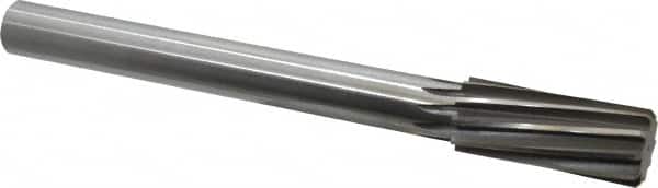 Made in USA - 1-1/4" High Speed Steel 10 Flute Chucking Reamer - Apex Tool & Supply
