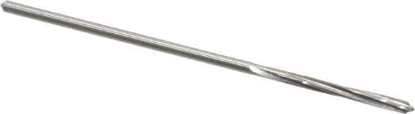 Made in USA - 3/32" Cobalt 4 Flute Chucking Reamer - Spiral Flute, 0.088" Straight Shank, 3/4" Flute Length, 3" OAL - Apex Tool & Supply