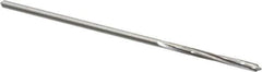Made in USA - 3/32" Cobalt 4 Flute Chucking Reamer - Spiral Flute, 0.088" Straight Shank, 3/4" Flute Length, 3" OAL - Apex Tool & Supply