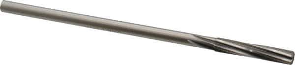 Made in USA - 9/32" Cobalt 6 Flute Chucking Reamer - Spiral Flute, 1/4" Straight Shank, 1-1/2" Flute Length, 6" OAL - Apex Tool & Supply