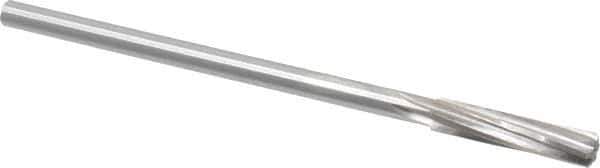 Made in USA - 3/8" Cobalt 6 Flute Chucking Reamer - Spiral Flute, 0.3105" Straight Shank, 1-3/4" Flute Length, 7" OAL - Apex Tool & Supply