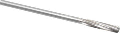 Made in USA - 3/8" Cobalt 6 Flute Chucking Reamer - Spiral Flute, 0.3105" Straight Shank, 1-3/4" Flute Length, 7" OAL - Apex Tool & Supply