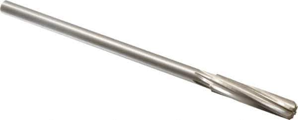 Made in USA - 25/64" Cobalt 6 Flute Chucking Reamer - Spiral Flute, 0.3105" Straight Shank, 1-3/4" Flute Length, 7" OAL - Apex Tool & Supply