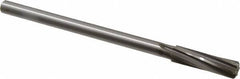 Made in USA - 17/32" Cobalt 6 Flute Chucking Reamer - Spiral Flute, 0.4355" Straight Shank, 2" Flute Length, 8" OAL - Apex Tool & Supply