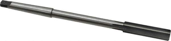 Made in USA - 17/32" High Speed Steel 6 Flute Chucking Reamer - Straight Flute, 1MT Morse Taper Shank, 2" Flute Length, 8" OAL - Apex Tool & Supply