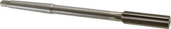 Made in USA - 19/32" High Speed Steel 6 Flute Chucking Reamer - Straight Flute, 1MT Morse Taper Shank, 2" Flute Length, 8" OAL - Apex Tool & Supply