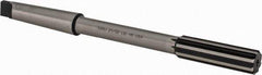 Made in USA - 21/32" High Speed Steel 8 Flute Chucking Reamer - Straight Flute, 2MT Morse Taper Shank, 2-1/4" Flute Length, 9" OAL - Apex Tool & Supply