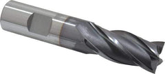 OSG - 3/4", 1-5/8" LOC, 3/4" Shank Diam, 3-7/8" OAL, 4 Flute, Cobalt Square End Mill - Single End, TiCN Finish, Spiral Flute, 30° Helix, Centercutting, Right Hand Cut, Right Hand Flute, Series 541 - Apex Tool & Supply