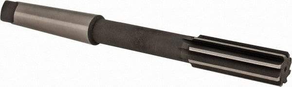 Made in USA - 15/16" High Speed Steel 8 Flute Chucking Reamer - Straight Flute, 3MT Morse Taper Shank, 2-5/8" Flute Length, 10" OAL - Apex Tool & Supply