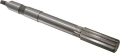 Made in USA - 1-1/16" High Speed Steel 10 Flute Chucking Reamer - Straight Flute, 3MT Morse Taper Shank, 2-3/4" Flute Length, 10-1/2" OAL - Apex Tool & Supply