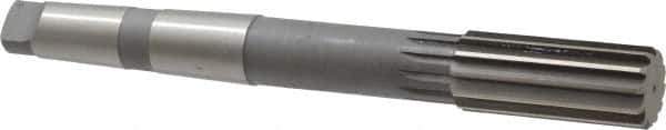 Made in USA - 1-3/8" High Speed Steel 12 Flute Chucking Reamer - Straight Flute, 4MT Morse Taper Shank, 3-1/4" Flute Length, 12" OAL - Apex Tool & Supply
