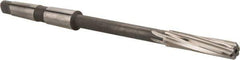 Made in USA - 3/8" High Speed Steel 6 Flute Chucking Reamer - Spiral Flute, 1MT Morse Taper Shank, 1-3/4" Flute Length, 7" OAL - Apex Tool & Supply