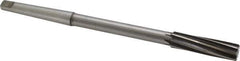 Made in USA - 17/32" High Speed Steel 6 Flute Chucking Reamer - Spiral Flute, 1MT Morse Taper Shank, 2" Flute Length, 8" OAL - Apex Tool & Supply