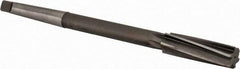 Made in USA - 19/32" High Speed Steel 6 Flute Chucking Reamer - Spiral Flute, 1MT Morse Taper Shank, 2" Flute Length, 8" OAL - Apex Tool & Supply