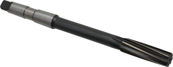 Made in USA - 11/16" High Speed Steel 8 Flute Chucking Reamer - Spiral Flute, 2MT Morse Taper Shank, 2-1/4" Flute Length, 9" OAL - Apex Tool & Supply