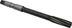 Made in USA - 11/16" High Speed Steel 8 Flute Chucking Reamer - Spiral Flute, 2MT Morse Taper Shank, 2-1/4" Flute Length, 9" OAL - Apex Tool & Supply
