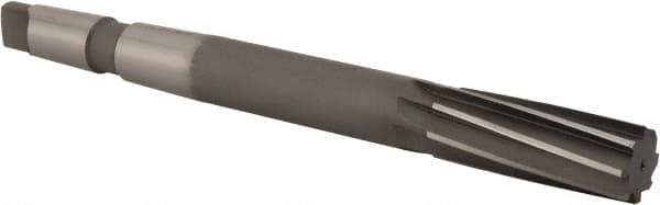 Made in USA - 1" High Speed Steel 8 Flute Chucking Reamer - Spiral Flute, 3MT Morse Taper Shank, 2-3/4" Flute Length, 10-1/2" OAL - Apex Tool & Supply