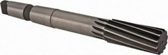 Made in USA - 1-3/8" High Speed Steel 12 Flute Chucking Reamer - Spiral Flute, 4MT Morse Taper Shank, 3-1/4" Flute Length, 12" OAL - Apex Tool & Supply