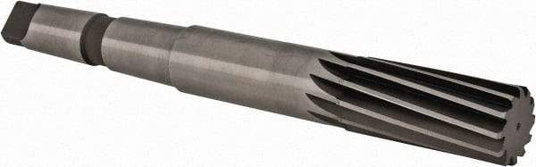 Made in USA - 1-7/16" High Speed Steel 12 Flute Chucking Reamer - Spiral Flute, 4MT Morse Taper Shank, 3-1/4" Flute Length, 12" OAL - Apex Tool & Supply