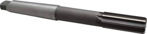 Interstate - 1-1/4" High Speed Steel 10 Flute Chucking Reamer - Straight Flute, 4MT Morse Taper Shank, 3" Flute Length, 11-1/2" OAL - Apex Tool & Supply