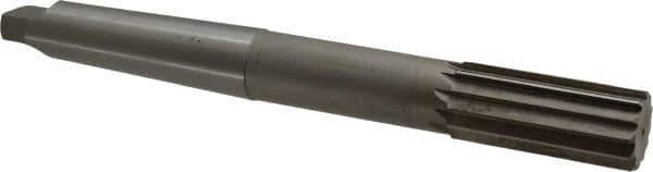 Interstate - 1-5/16" High Speed Steel 10 Flute Chucking Reamer - Straight Flute, 4MT Morse Taper Shank, 3" Flute Length, 11-1/2" OAL - Apex Tool & Supply