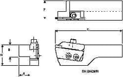 Kennametal - Series Separator, CM Clamp for Indexables - Right Hand Cut - Apex Tool & Supply