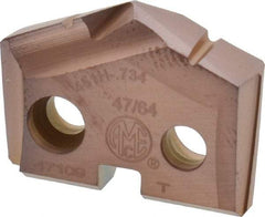 Allied Machine and Engineering - 47/64" Diam x 5/32" Thick, Seat Code 1, 132° Included Angle Spade Drill Insert - AM200 Coated, Cobalt, Grade Super Cobalt, Series GEN2 T-A - Apex Tool & Supply
