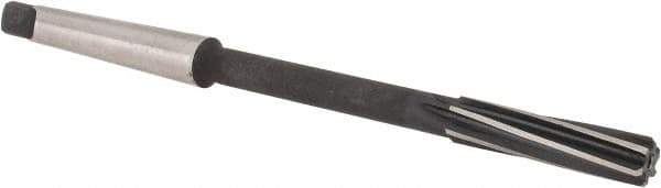 Interstate - 13/32" High Speed Steel 6 Flute Chucking Reamer - Spiral Flute, 1MT Morse Taper Shank, 1-3/4" Flute Length, 7" OAL - Apex Tool & Supply