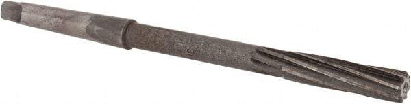 Interstate - 7/16" High Speed Steel 6 Flute Chucking Reamer - Spiral Flute, 1MT Morse Taper Shank, 1-3/4" Flute Length, 7" OAL - Apex Tool & Supply