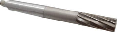 Interstate - 1-1/4" High Speed Steel 10 Flute Chucking Reamer - Spiral Flute, 4MT Morse Taper Shank, 3" Flute Length, 11-1/2" OAL - Apex Tool & Supply