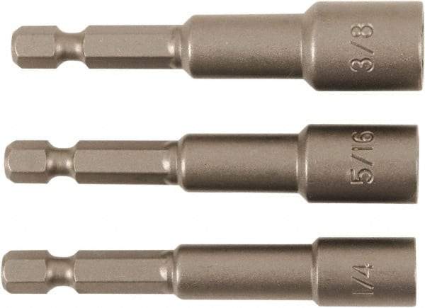 Wiha - 1/4" Drive, Nut Setter Screwdriver Bit - 2-1/2" OAL - Apex Tool & Supply