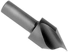Keo - 2" Head Diam, 3/4" Shank Diam, 1 Flute 100° High Speed Steel Countersink - Bright Finish, 3-1/4" OAL, Single End, Straight Shank, Right Hand Cut - Apex Tool & Supply