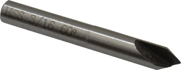 Interstate - 3/16" Head Diam, 3/16" Shank Diam, 1 Flute 60° High Speed Steel Countersink - Apex Tool & Supply