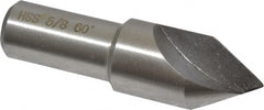 Interstate - 5/8" Head Diam, 1/2" Shank Diam, 1 Flute 60° High Speed Steel Countersink - Apex Tool & Supply