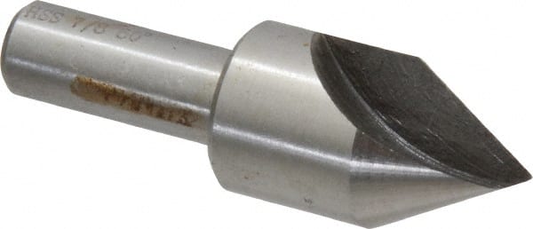 Interstate - 7/8" Head Diam, 1/2" Shank Diam, 1 Flute 60° High Speed Steel Countersink - Apex Tool & Supply