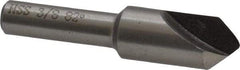 Interstate - 3/8" Head Diam, 1/4" Shank Diam, 1 Flute 82° High Speed Steel Countersink - Bright Finish, 1-3/4" OAL, Single End, Straight Shank, Right Hand Cut - Apex Tool & Supply