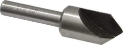 Interstate - 1/2" Head Diam, 1/4" Shank Diam, 1 Flute 82° High Speed Steel Countersink - Bright Finish, 2" OAL, Single End, Straight Shank, Right Hand Cut - Apex Tool & Supply