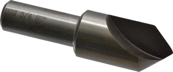 Interstate - 3/4" Head Diam, 1/2" Shank Diam, 1 Flute 82° High Speed Steel Countersink - Apex Tool & Supply