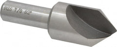 Interstate - 7/8" Head Diam, 1/2" Shank Diam, 1 Flute 82° High Speed Steel Countersink - Apex Tool & Supply