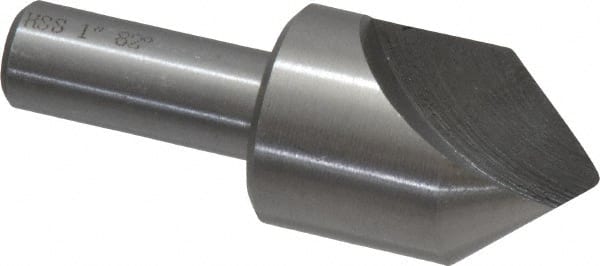 Interstate - 1" Head Diam, 1/2" Shank Diam, 1 Flute 82° High Speed Steel Countersink - Apex Tool & Supply