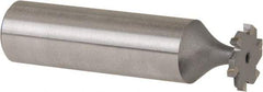 Made in USA - 1/2" Diam x 1/16" Face Width, Carbide-Tipped, 6 Teeth, Shank Connection Woodruff Keyseat Cutter - Uncoated, 2-1/16" OAL x 1/2" Shank, Straight Teeth, ANSI 204, Old Standard 1 - Apex Tool & Supply