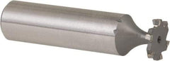 Made in USA - 1/2" Diam x 1/16" Face Width, Carbide-Tipped, 6 Teeth, Shank Connection Woodruff Keyseat Cutter - Uncoated, 2-1/16" OAL x 1/2" Shank, Staggered Teeth, ANSI 204, Old Standard 1 - Apex Tool & Supply