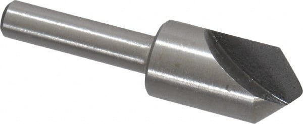 Interstate - 1/2" Head Diam, 1/4" Shank Diam, 1 Flute 90° High Speed Steel Countersink - Apex Tool & Supply