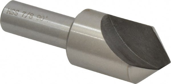 Interstate - 7/8" Head Diam, 1/2" Shank Diam, 1 Flute 90° High Speed Steel Countersink - Apex Tool & Supply