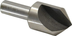 Interstate - 1" Head Diam, 1/2" Shank Diam, 1 Flute 90° High Speed Steel Countersink - Apex Tool & Supply